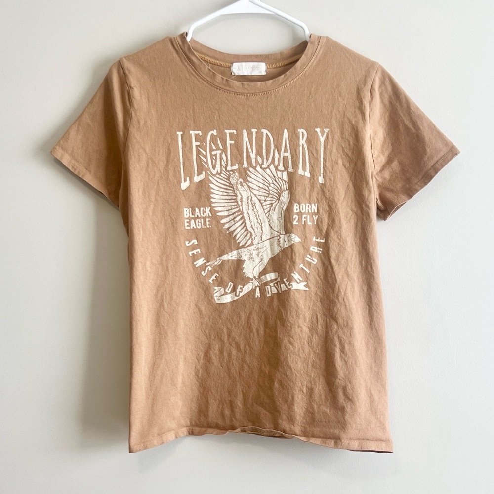 Boutique Lengendary Eagle Graphic Band Tee